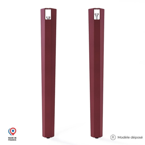 Lot de 2 pieds d'angle DECO-GEM pour table haute en acier Saphir, H.90 cm