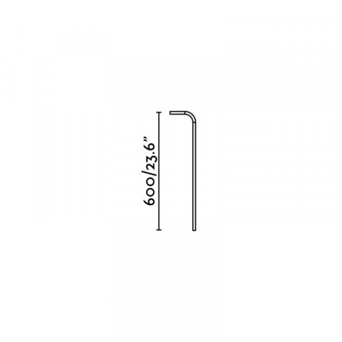 Piquet de jardin noire flow 1 ampoule