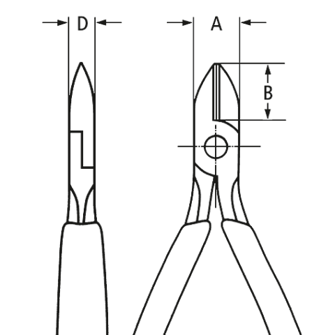 Pince coupante de côté KNIPEX Pour électromécanicien - 160 mm - 76 12 125