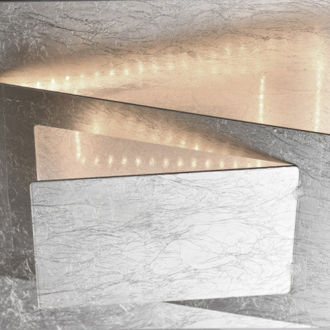 Plafonnier argenté techno   10 cm