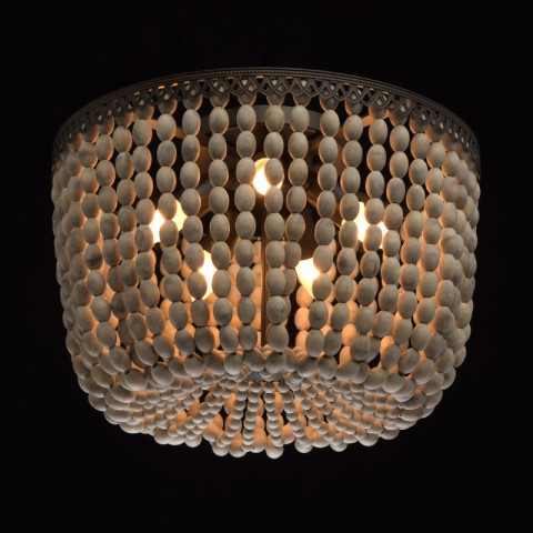 Plafonnier beige loft 5 ampoules 34 cm