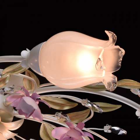 Plafonnier blanc flora 7 ampoules 22 cm