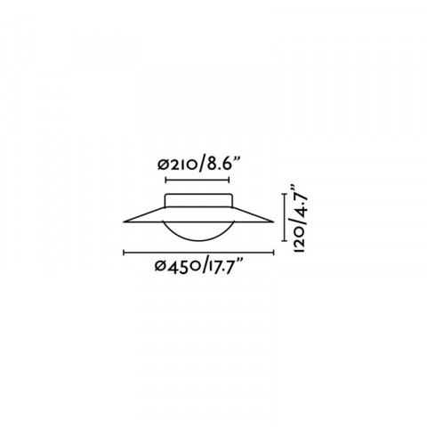 Plafonnier blanc nickel side