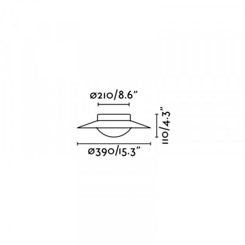 Plafonnier blanc side h11 cm