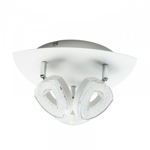 Plafonnier blanc techno 3 ampoules 16 cm