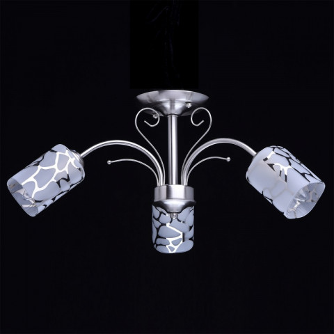 Plafonnier chromé megapolis 3 ampoules 25 cm