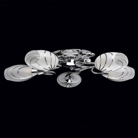 Plafonnier chromé megapolis 5 ampoules 13 cm