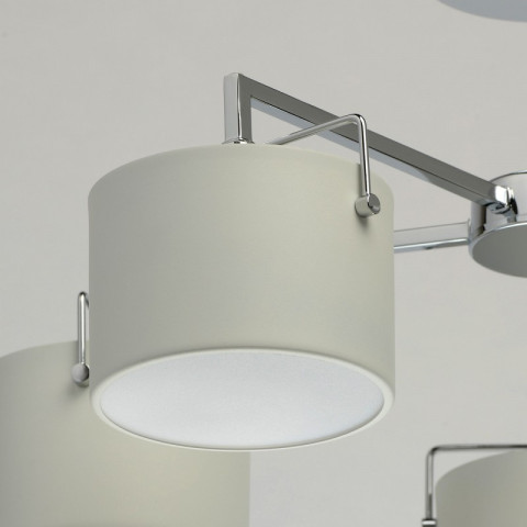 Plafonnier chromé megapolis 8 ampoules 32 cm
