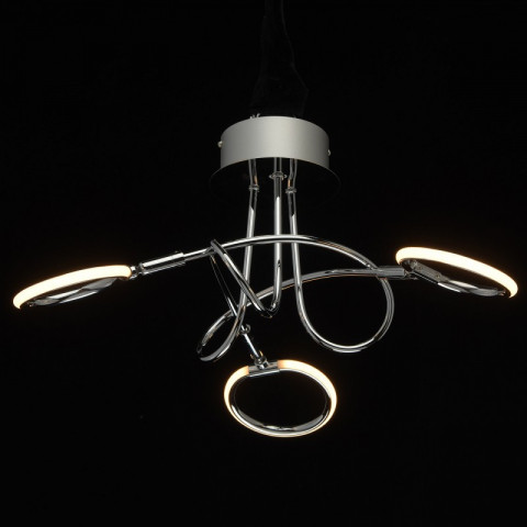 Plafonnier chromé techno 3 ampoules 25.5 cm