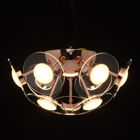 Plafonnier cuivre techno   18 cm