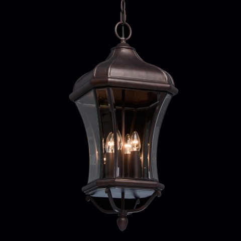 Plafonnier d'extérieur marron street 4 ampoules 160 cm