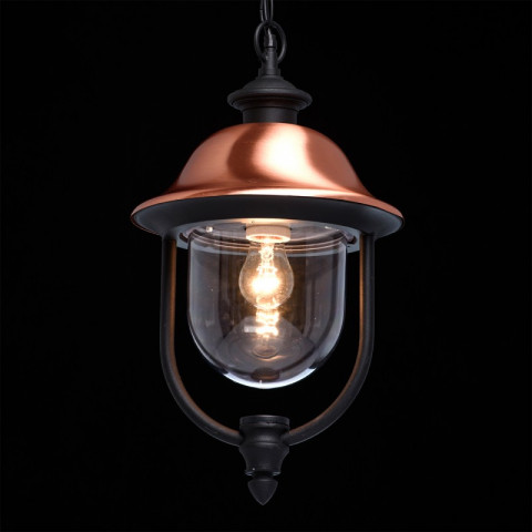 Plafonnier d'extérieur noir street 1 ampoule 106 cm