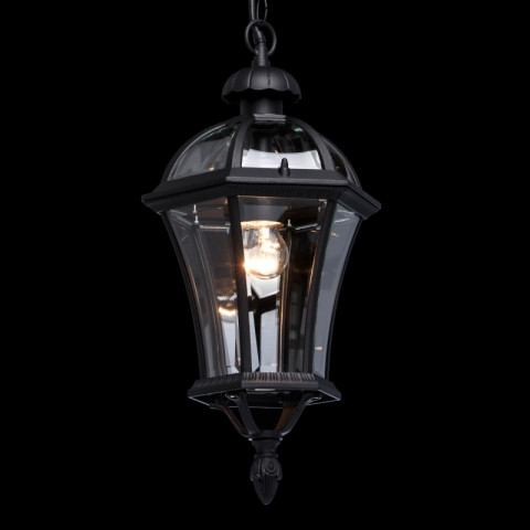 Plafonnier d'extérieur noir street 1 ampoule 110 cm