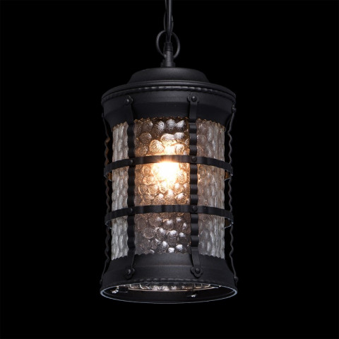 Plafonnier d'extérieur noir street 1 ampoule 95 cm