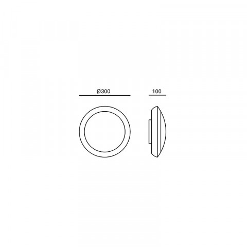 Plafonnier de jardin ford led l300 60 ampoules