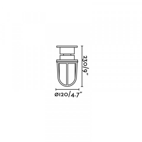 Plafonnier de jardin  mauren 1 ampoule