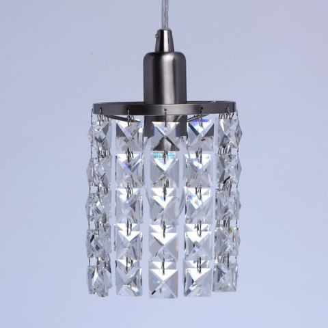 Plafonnier gris crystal 1 ampoule 85 cm
