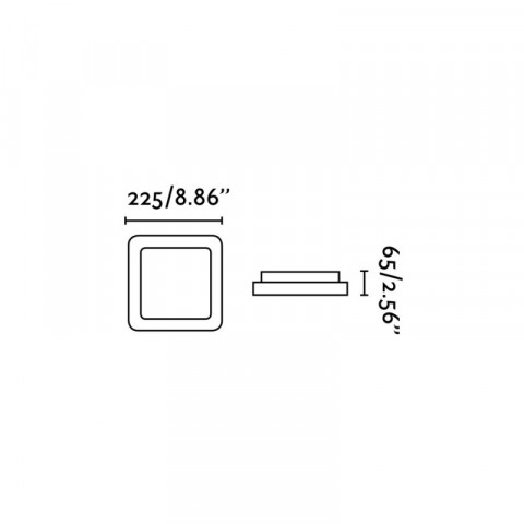 Plafonnier gris iris h6,5 cm