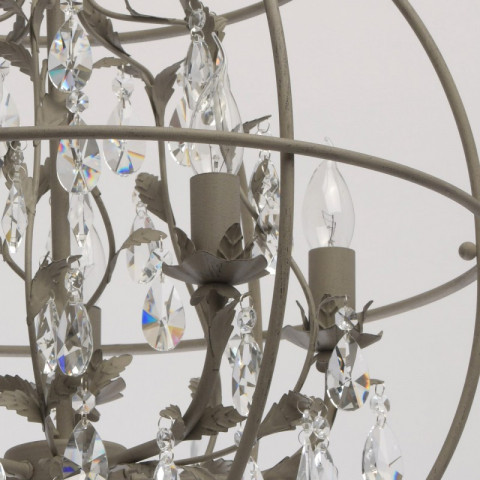 Plafonnier gris loft 5 ampoules 144 cm