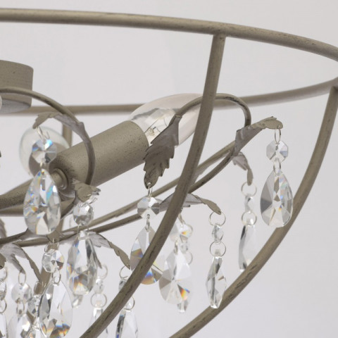Plafonnier gris loft 5 ampoules 25 cm