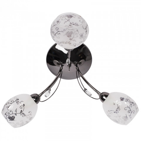 Plafonnier gris megapolis 3 ampoules 25 cm