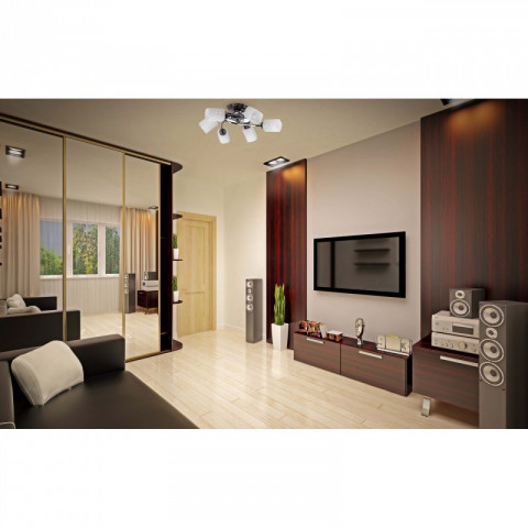 Plafonnier gris megapolis 6 ampoules 25 cm