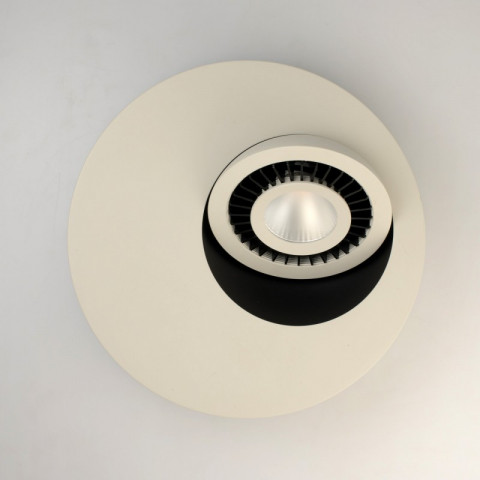Plafonnier gris techno 1 ampoule 3.8 cm