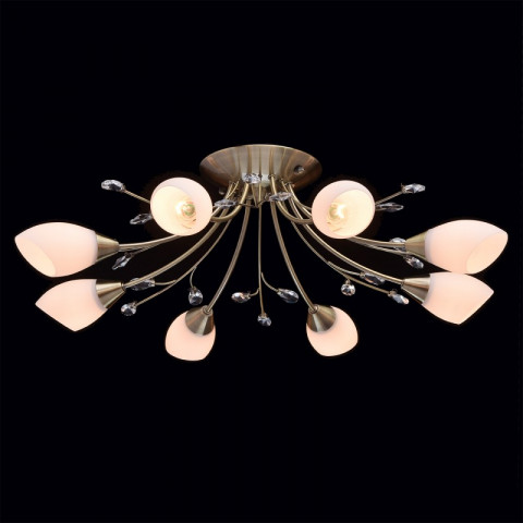 Plafonnier laiton megapolis 8 ampoules 22 cm