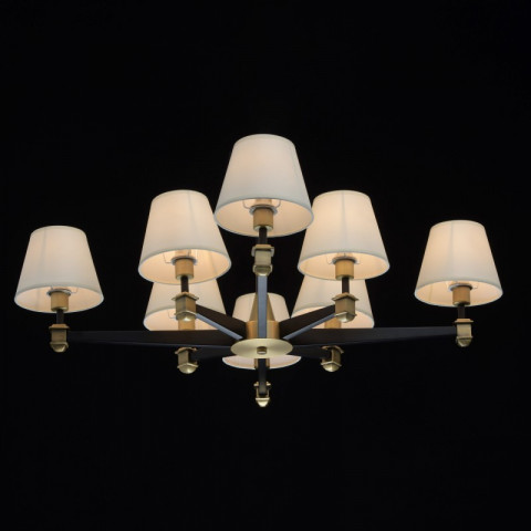 Plafonnier laiton neoclassic 8 ampoules 38 cm