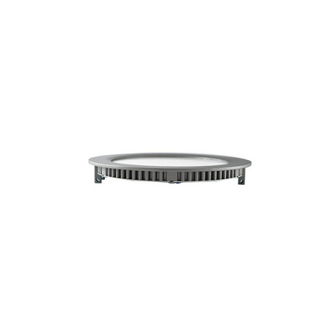 Plafonnier led 12 watt (eq. 100 watt) - Diam : 180mm - Couleur eclairage - Blanc chaud 3000°K, Finition - Aluminium