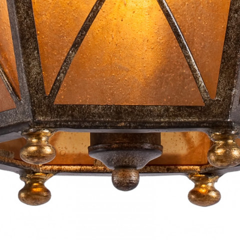 Plafonnier marron country 3 ampoules 39 cm