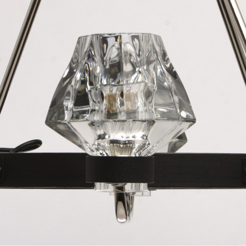 Plafonnier noir loft 6 ampoules 250 cm