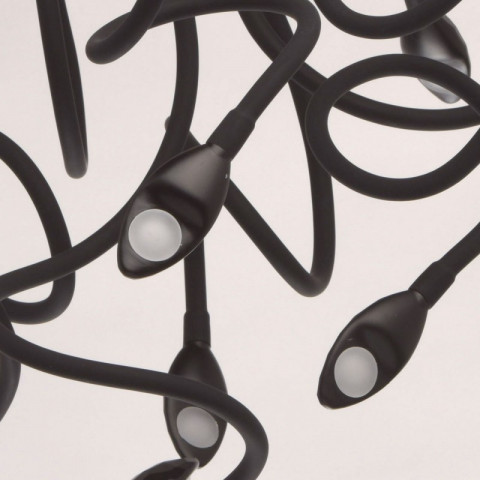 Plafonnier noir megapolis 15 ampoules 90 cm