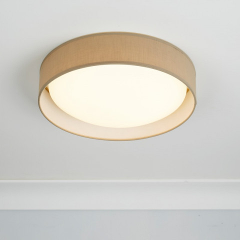 Plafonnier rond modern, polycarbonate, marron