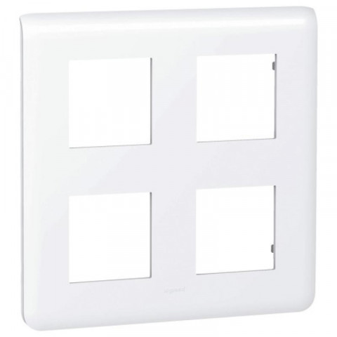 Plaque de finition horizontale mosaic pour 10 modules blanc