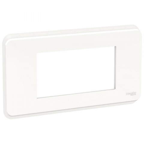 Plaque de finition unica 4 modules blanc