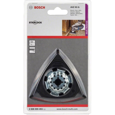 Plateau Delta de ponçage Starlock PRO , Ø93mm , AVZ93G - BOSCH - 2608669125