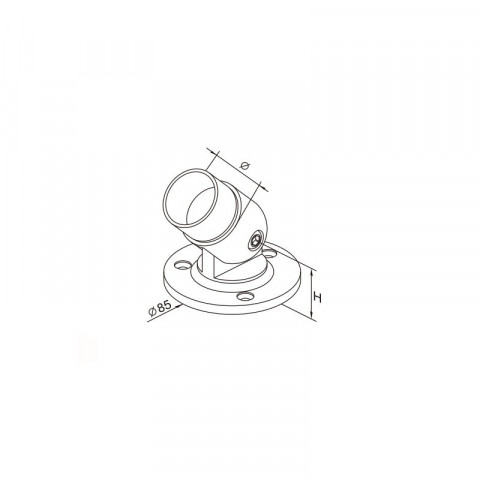 Platine articulée inox a4