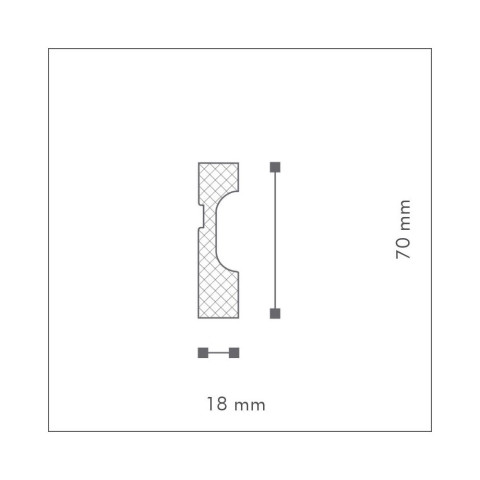 Plinthe fd7 polystyrène hd wallstyl (70 mm x 18 mm) - nmc noël & marquet