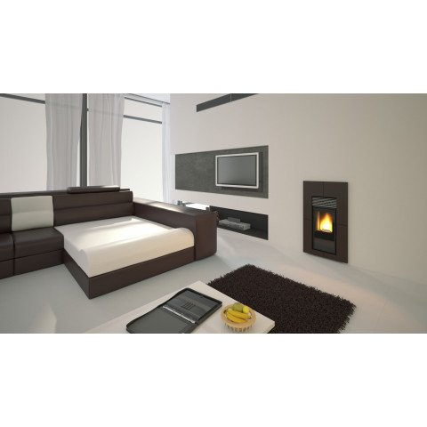 Ferlux poêle à granulés encastrable luna 10kw - Couleur au choix