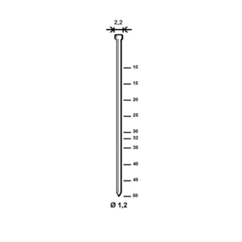 Pointes Mini-brads en bande - 45 mm - Galvanisées - Boite de 5000 pointes - ARCA - ARMB45G