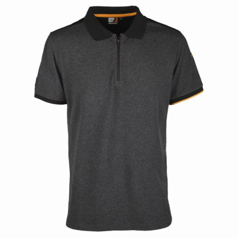 Polo trident bosseur gris chiné/ noir - 11499