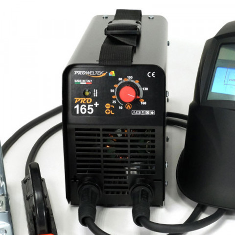 Poste a souder inverter 160a + cagoule lcd 9/13 soudure à l'arc acier-fonte-inox mma proweltek pro165+