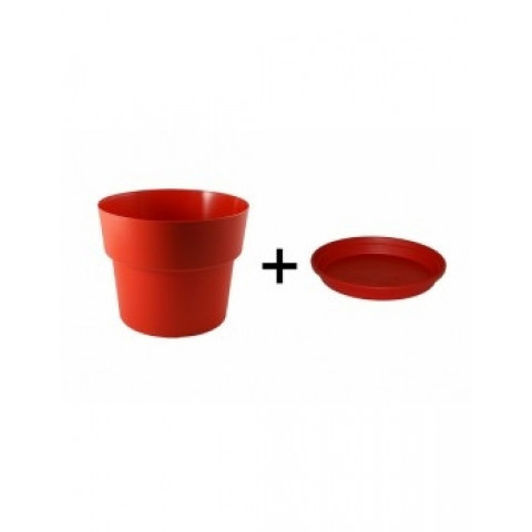 Pot et soucoupe cocoripot diametre 48cm h38cm - chapelu- coloris au choix
