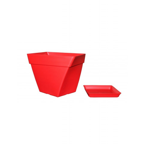 Pot et soucoupe cocoripot twist 32cm - chapelu- coloris au choix