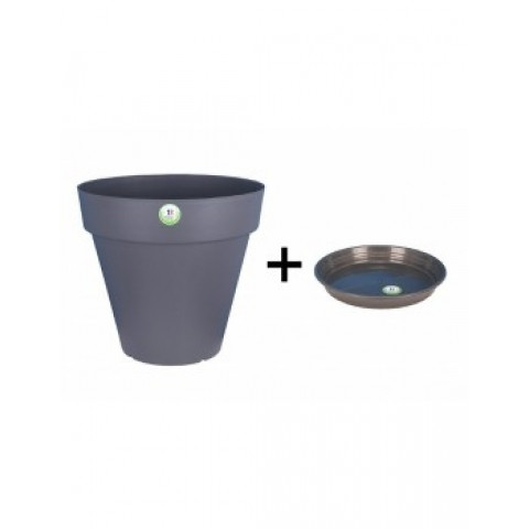 Pot et soucoupe soleilla diametre 30cm h27cm - riviera - Coloris au choix