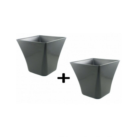 Pot laurea carre 23x23x20cm chapelu-lot de 2 - coloris au choix