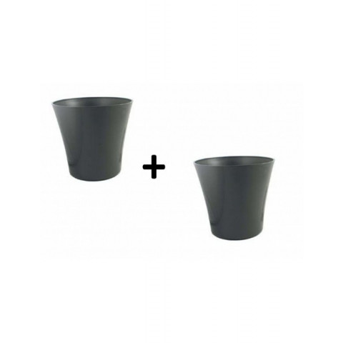 Pot laurea rond diametre 18cm h17cm chapelu-lot de 2- Coloris au choix