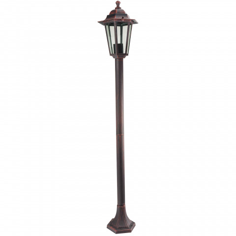 Potelet 6 faces couleur rouille 112cm 60w couleur rouille