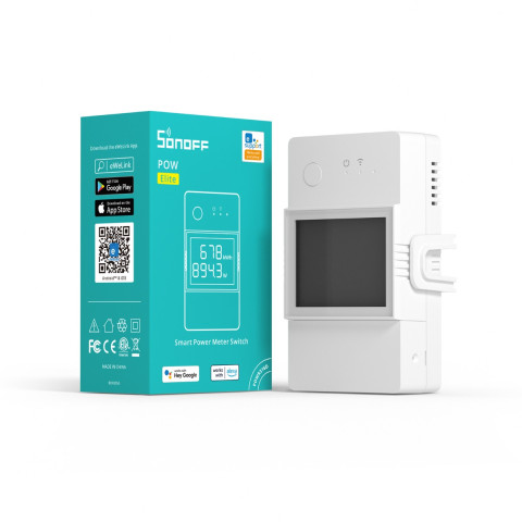 Commutateur intelligent wi-fi pow elite avec wattmètre 20a - sonoff